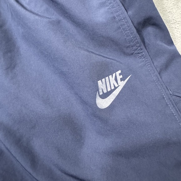 Nike Pants Mens XL Blue Windbreaker Straight Pull On Athletic Stretch Gym Logo - Picture 8 of 14